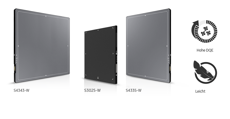 Drei kompakte und leichte WLAN S-Detektoren von Samsung in unterschiedlichen Größen